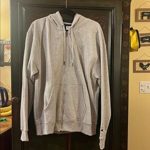 Champion Heather Gray Full-Zip Hoodie
